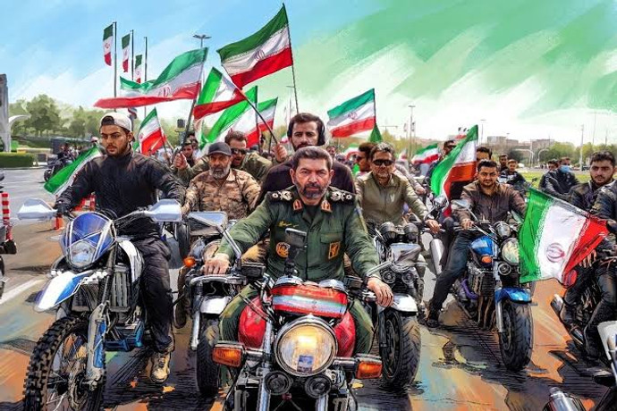 فیلم| ۴۰ هزار جان‌فدا امروز با موتور به میدان آمدند