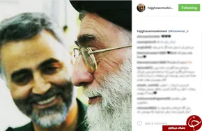عکس/ حاج‌قاسم درکنار فرمانده‌شهیدحزب‌‌الله