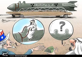 کاریکاتور/ کاربرد دختر صدام برای آمریکا!