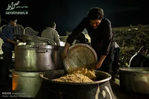 تصاویر/ تعویض پرچم حرم حضرت عبدالعظیم(ع) در شب میلاد