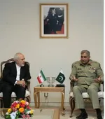 عکس| دیدار فرمانده ارتش پاکستان با رئیس‌جمهوری