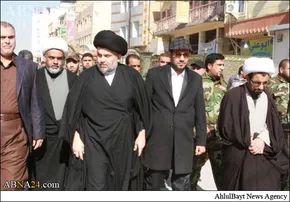 عکس/مقتدی صدر در راهپیمایی اربعین