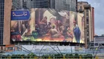 عکس | رونمایی از نقاشی دیواری حسن روح‌الامین در اتوبان صیاد