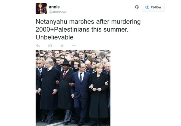  باورکردنی نیست! بعد از قتل عام بیشتر از 2000 فلسطینی در تابستان امسال، نتانیاهو در حال راهپیمایی 