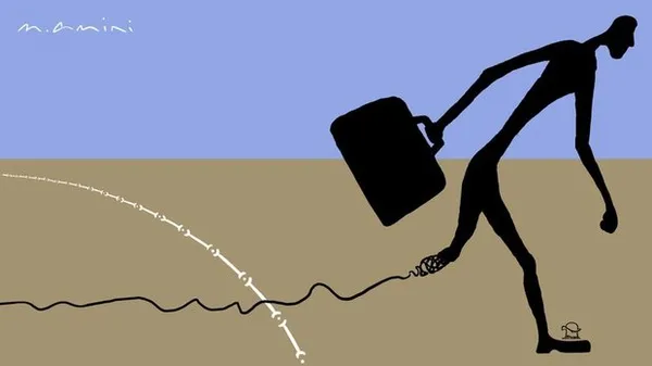 کاریکاتوری با موضوع مهاجرت