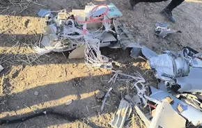 فیلم| لاشه پهپاد هرمس که در خرم‌آباد ساقط شده بود