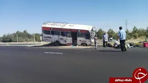 عکس/واژگونی سمند دو مجروح بر جا گذاشت