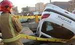تصادف ۱۴ خودرو در بزرگراه شیخ فضل الله