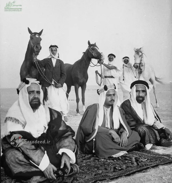سلمان بن حمد آل خلیفه امیر وقت بحرین در کنار دو فرزندش
