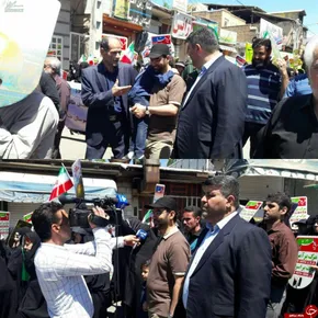 تصاویر/ مراسم نمادین روز قدس در میدان آزادی