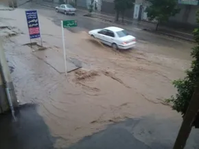 تصاویر / بارش باران و آب گرفتگی شدید معابر در شیراز