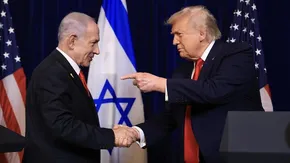 عکس/ وقتی نتانیاهو از سخنرانی ترامپ راضی شد