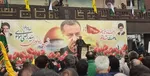 عکس| روضه خوانی حاج منصور ارضی در مراسم تشییع شهید حاجی زاده