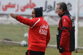 تصاویر/ تمرین پرسپولیسی‌ها در باتلاق