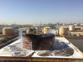 عکس هوایی از آتش سوزی برج سلمان