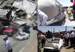 تصادف مرگبار بونکر سیمان با زانتیا، پژو و پراید