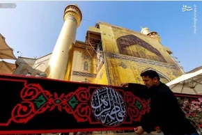 تصاویر/ تزیین حرم علوی در آستانه میلاد امام باقر(ع)
