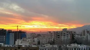 عکس/ ثبت لحظه‌ای دیدنی از غروب آفتاب در تهران