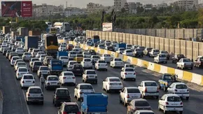 عکس/ ترافیک سنگین اتوبان کرج-قزوین