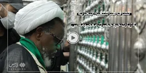 تصاویر| عزاداری خادمان کریمه اهل بیت(ع) در روز شهادت امام موسی الکاظم(ع)