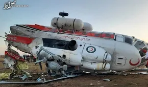 فیلم جدید از لحظه سقوط بالگرد وزیر ورزش