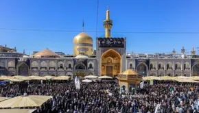 تصاویر| حال و هوای حرم امیرالمؤمنین(ع) در سوگ رحلت حضرت محمد (ص)