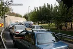 ترافیک سنگین در آزاد راه کرج - تهران
