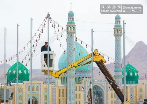 تصاویر| چراغانی مسجد مقدس جمکران در آستانه ماه شعبان