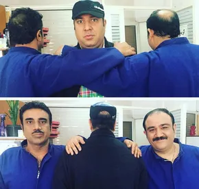 عکس/ «علی اوجی» هم بچه به بغل شد