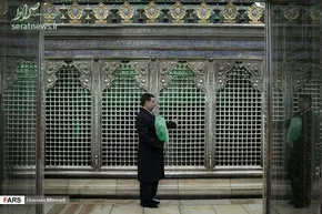 تصاویر/ تعویض پرچم حرم حضرت عبدالعظیم(ع) در شب میلاد