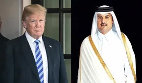 حضور امیر قطر و پدرش در مراسم تشییع شهید اسماعیل هنیه