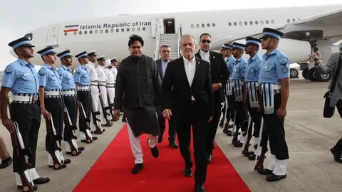 پزشکیان وارد دهلی نو شد