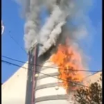 مهار آتش سوزی در برج ۸ طبقه - کرمان