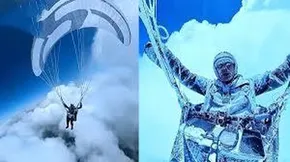 فیلم | مهارت یک چترباز جان او را در لحظه آخر سقوط حفظ کرد!
