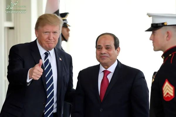 استقبال دونالد ترامپ رییس جمهور آمریکا از عبدالفتاح السیسی رییس جمهور مصر در کاخ سفید