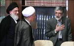 عکس/روضه‌‌ حسن‌روحانی برای هاشمی