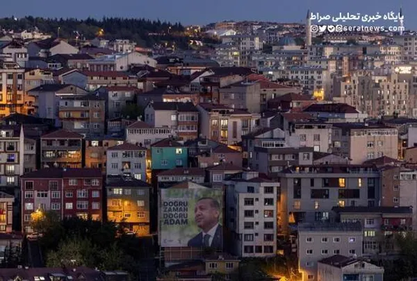 بیلبورد تبلیغاتی بزرگ اردوغان در شهر استانبول ترکیه