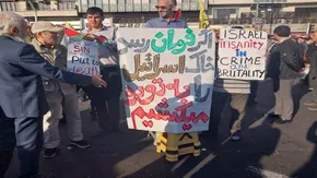 تصاویر/ راهپیمایی موتوری مشهدی‌ها در حمایت از «وعده صادق ۳»