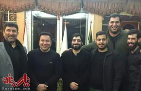 عكس/ پنج مداح در اغوش رهبر انقلاب