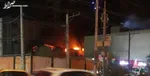 آتش سوزی گسترده در شرکت تولید روغن موتور مبارکه