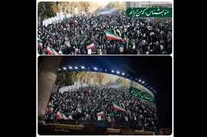 تصاویر | رونمایی از طرح جدید دیوارنگاره میدان انقلاب